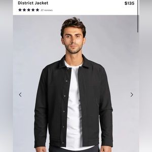 BYLT District Jacket Mens Large Black Snap Button Pockets Stretch Performance